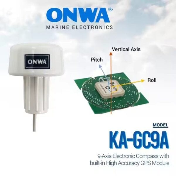 ONWA KA-GC9A 9-Axis Electronic Compass High Accuracy GPS Module with NMEA0183 Interface RS232 Marine Supplies - Image 2